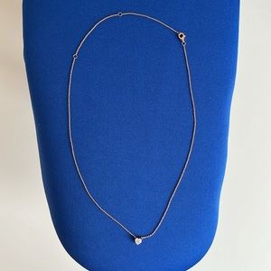 585 14k solid rose gold 5.5mm heart Moissanite necklace